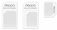 Nanoµ sim card адаптер для мобильных устройств, Deppa (74000)