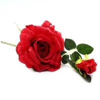 Роза (цветок и бутон), 46см (B Красная)