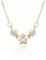 PLATINA jewelry Колье из желтого золота с Swarovski Zirconia 07-0181-00-501-1130-38