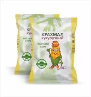 Крахмал кукурузный FARM FOOD, для выпечки, для омолаживающей маски, без глютена, веган, 2 пакета в упаковке