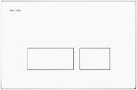 Кнопка для инсталляции AM.PM Pro S I047001 пневматическая, пластик, белый