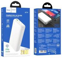 Внешний аккумулятор 20000mAh 2USB PD 20W+QC3.0 быстрая зарядка с LED-индикатором Hoco J87A Black