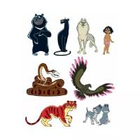 КФМ2-12672 Комплект вырубных мини-плакатов. Герои сказки Маугли (8 персонажей из мультфильма)