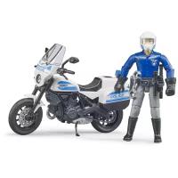 Мотоцикл Bruder Scrambler Ducati 62-731, 14 см, белый/синий