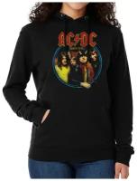 Худи DreamShirts Studio AC/DC / Эй-си Ди-си / Винтаж / Толстовка Женская Черная 48