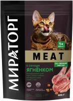 Полнорационный сухой корм Winner meat с сочным ягненком для взрослых кошек старше 1 года 0,3 кг