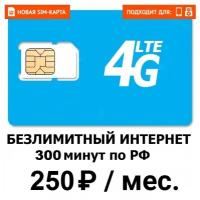 SIM-карта с безлимитным интернетом за 210 руб./мес. + раздача Wi-Fi