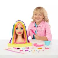 Кукла Barbie Mattel Totally Hair Deluxe - Кукла Барби для причесок с прямыми светлыми и неоново-радужными волосами