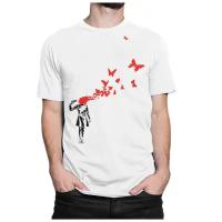 Футболка Dream Shirts Бэнкси - Девочка с бабочками Мужская