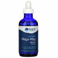 Trace Minerals Low Sodium Mega-Mag 400мг 118мл Жидкий магний ионизированный