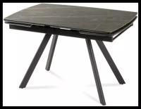 Стол кухонный Алан, раскладной, 120/80см, длина разложенного 184см, керамика SHAKESPEARE BLACK