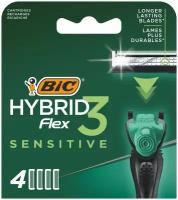 Сменные кассеты для бритья Bic Hybrid 3 Flex Sensitive, 4 шт