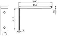 Кронштейн LOFT 150 МОД.1 белый (комплект 2шт)