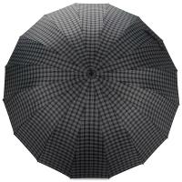 Мужской зонт трость «Семейный Клетка» 2011 Grey