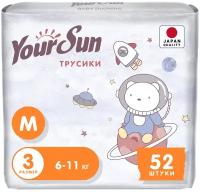 YourSun Ultra Absorption трусики-подгузники, М (6-11 кг), 52 шт