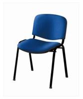 Стул для посетителей EASY CHAIR Rio (изо) чёрн, ткань синяя С-6/ТК-9