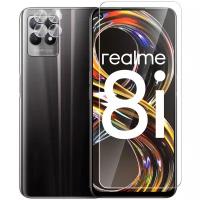 Защитное стекло на Realme 8i/Риалми 8ай (Гибридное - пленка + стекловолокно) на Экран и Камеру Brozo Hybrid Glass