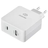 Зарядное устройство сетевое Digma DGPD-45W-WG USB-C + USB-A, 3A, белое