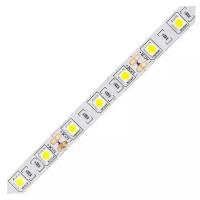 Светодиодная лента Volpe 14,4W/m 60LED/m 5050SMD теплый белый 5M ULS-Q221 5050-60LED/m-10mm-IP20-DC12V-14,4W/m-5M-3000K UL-00004353