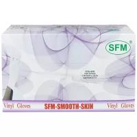 Перчатки виниловые SFM прозрачные, размер M, 100 шт