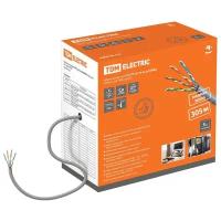 Кабель витая пара U/UTP Cat 5e 4х2х24AWG (305м) solid, ПВХ, серый TDM