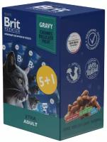 Пауч Brit Premium Промо-Набор 5+1 для взрослых кошек, утка в соусе, 85г