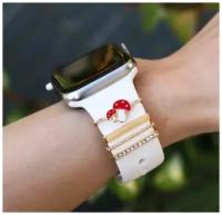 Подвески для ремешка Apple Watch/украшение для Apple Watch/силиконовый ремешок Apple Watch/шармы для ремешка Apple Watch/шармы для часов грибочки