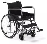 Кресло-коляска механическая Армед H 007 складная, ширина сиденья: 460 мм, колеса (передние/задние): литые/литые, цвет: черный/серый