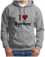 Толстовка Худи Путешествия. I love Turkey