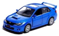 Машина металлическая SUBARU WRX STI, 1:32, инерция, открываются двери, цвет синий