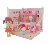 Игровой набор Милый уголок Кафе мороженое Funky Toys FT3102 / Кукольный домик с мебелью / Дом для куклы