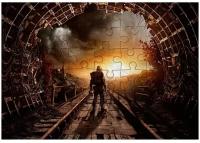 Пазл Картонный 29x20 см Metro (metro 2033, exodus, персонаж, артем, постапокалипсис, радиация) - 45