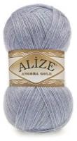 Пряжа Alize Angora Gold (Ангора Голд) - 1 моток 221 светлый джинс меланж 20% шерсть, 80% акрил 550м/100г