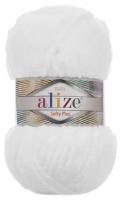 Пряжа Alize Softy Plus, 100 г, 120 м, 5 шт., 55 белый 120 м