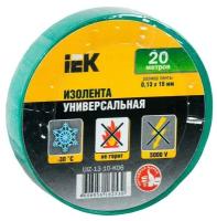 Изолента ПВХ 0.13х15мм (рул.20м) зел. IEK UIZ-13-10-K06