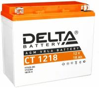 Аккумулятор для мототехники Delta CT 1218 (12V / 18Ah) (YB18-A, YB16-B, YB16-B-CX, YTX20H, YTX20-BS)