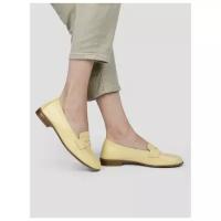 Лоферы женские натуральная кожа туфли кожаные, Reversal, 1500R/Желтый-40