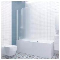 Шторка на ванну GWMPKB020P601 50x150 см, профиль белый матовый, цвет стекла матовый, стекло закаленное 6 мм