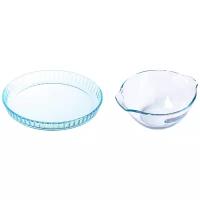 Набор Pyrex для выпечки:миска для смешивания 2.7л+блюдо для выпечки D25см P404/812