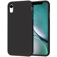 Матовый силиконовый чехол для телефона Apple iPhone XR (10 R) / Накладка для смартфона Эпл Айфон Икс Эр (10 Эр) Rosin (Черный)