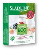 Stevia Eco сахарозаменитель SladLine, 60 саше (60г)