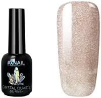 Гель лак XNAIL PROFESSIONAL Crystal Quartz камуфлирующий, для ногтей, с глиттером, с шиммером, 10 мл, № 16