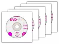Перезаписываемый диск SmartBuy DVD-RW 4,7Gb 4x в бумажном конверте с окном, 5 шт