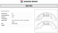 SANGSIN BRAKE SA193 Колодки тормозные барабанные HYUNDAI Solaris / KIA Rio (2010-)