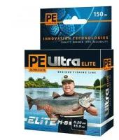 Леска плетеная AQUA Pe Ultra Elite M-8 Yellow 0.16мм 150м