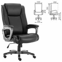 Кресло руководителя Brabix Premium Solid HD-005 до 180 кг, кожа, черное 531941