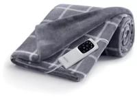 Одеяло электрическое IMETEC PLAID VELVET SQUARES, 150x95, серый