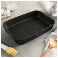 Противень Granit Ultra, 33,5×22×5,5 см, антипригарное покрытие, цвет чёрный