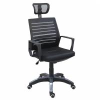 Офисное кресло ZETA М-3FК, черный, сетка, с подголовником