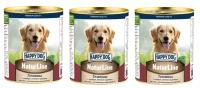 Консервы для собак Happy Dog NatureLine(Телятина с сердцем, печенью и рубцом), 970 гр. по 3 шт